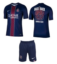 PSG Home 2025/26 Junior Kit - 2 étoiles Back2Back