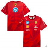 T-Shirt Équipe Scuderia Ferrari 2025 - 20 ans de rouge